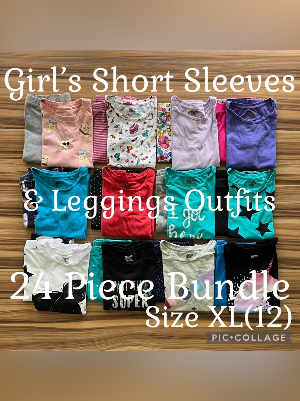 Girls Clothes 24 Piece Bundle Amazon Spotted Zebra Leggings Outfits Size XL(12)